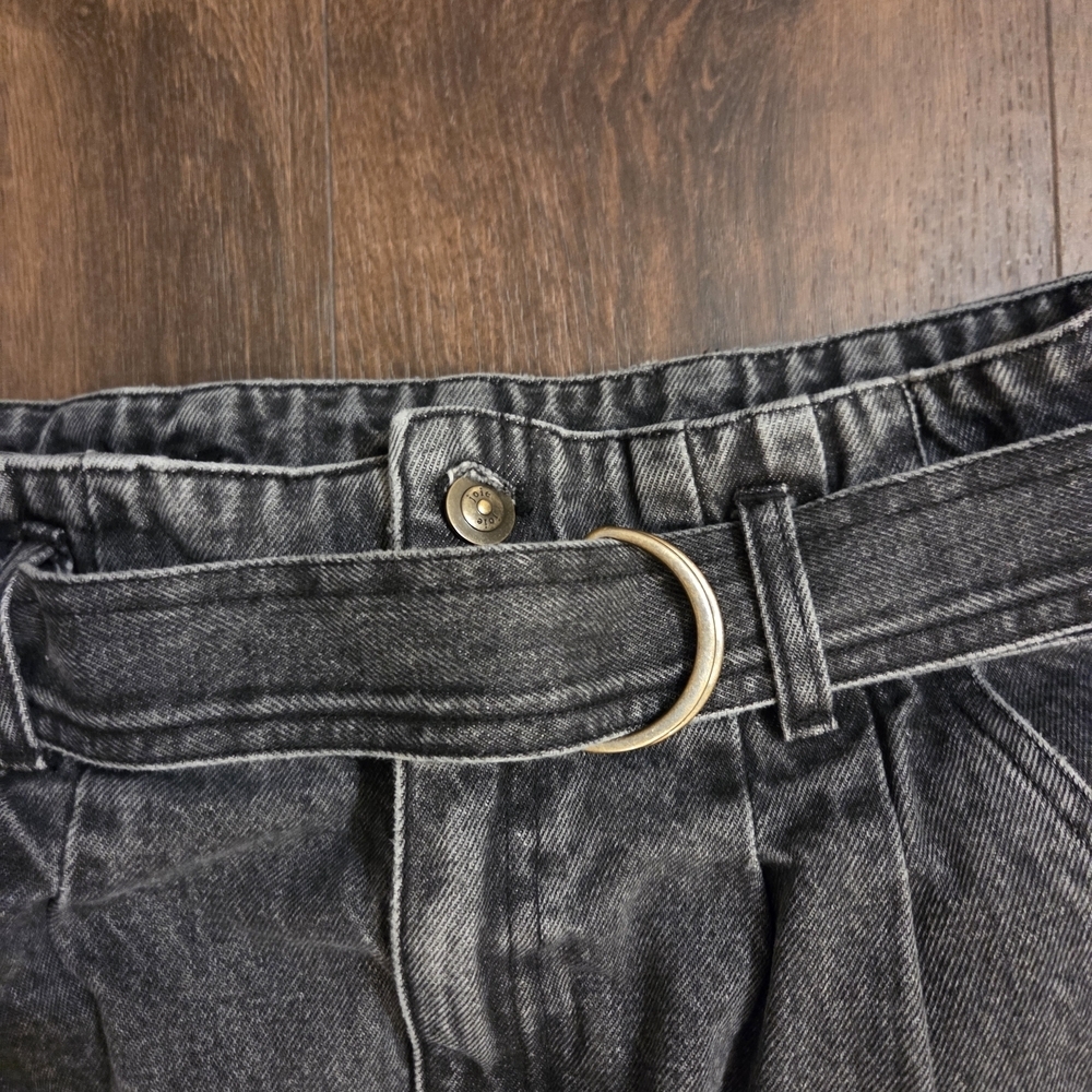 Joie Charcoal Buckle Denim Pants - Picture 2 of 5